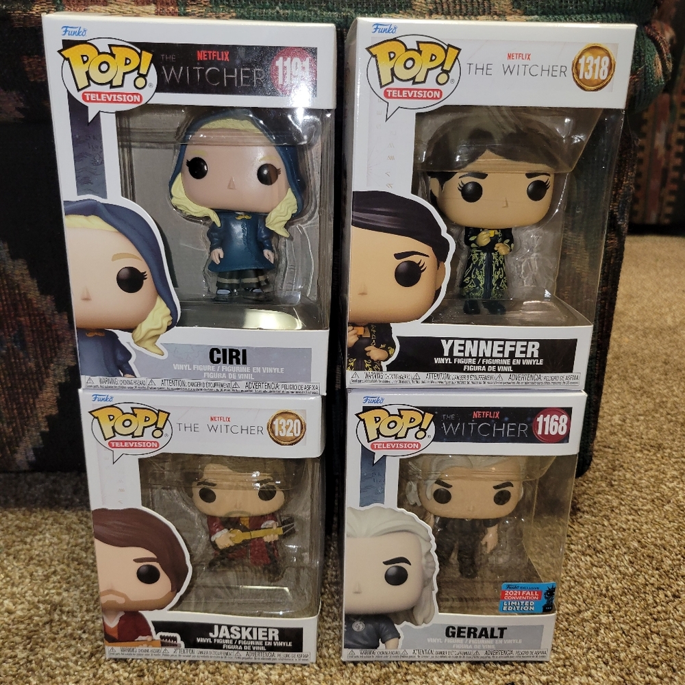 Funko Pop! The Witcher Set of 4 Figures